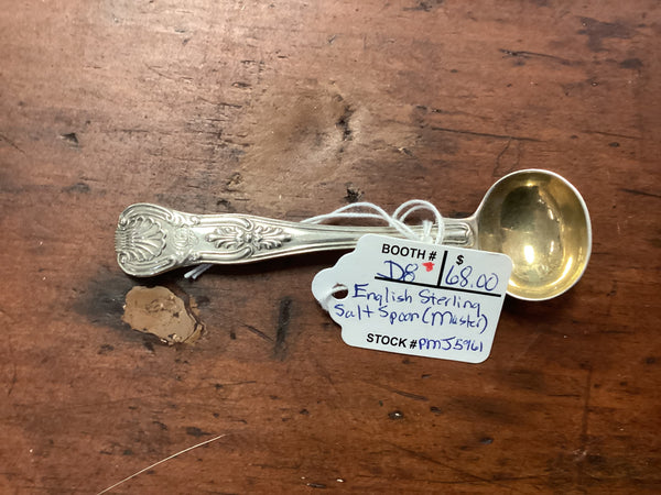 English Sterling Silver Master Salt Spoon