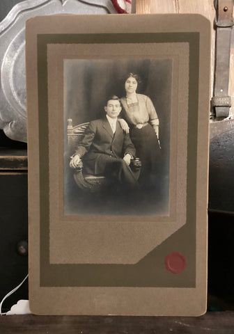 Vintage 3 x 5 Black and White Photograph of Man & Woman