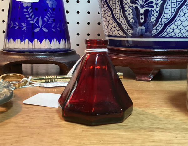 Wheaton Ruby Red Glass Ink Well