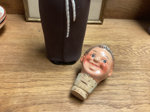 Goebel W. Germany Friar Tuck Decanter w/ Cork Stopper