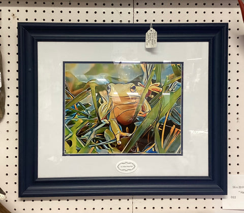 Framed 1st Edition Art Print “Happy Frog”