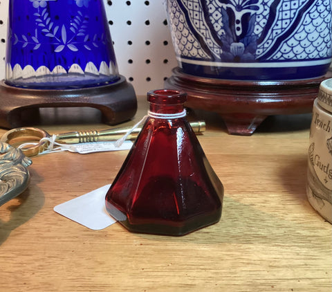 Wheaton Ruby Red Glass Ink Well