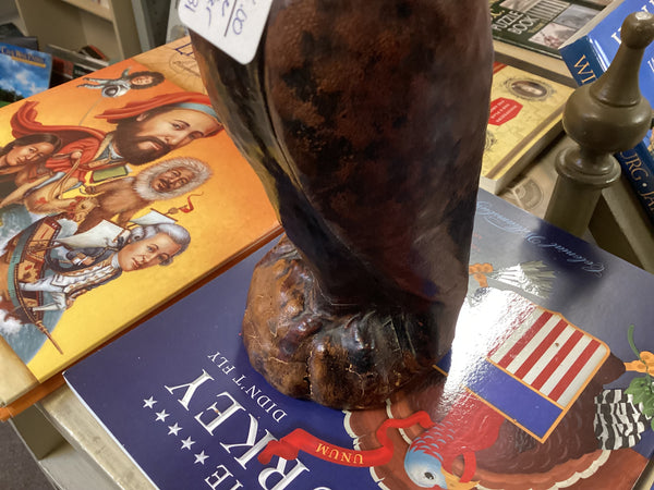 Leather Wrapped Glass Eagle Decanter