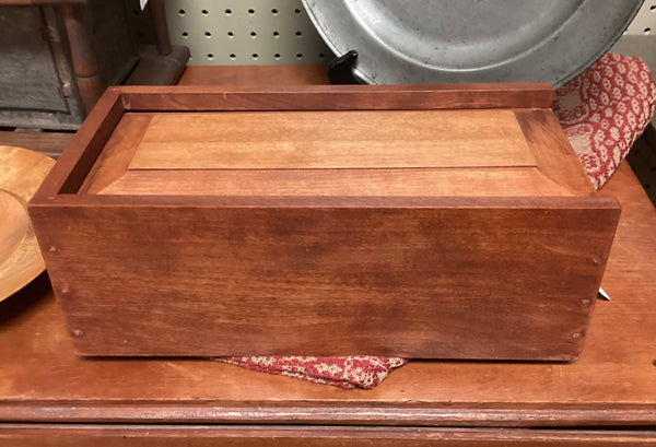 Wood Candle Box w/ Slide Top