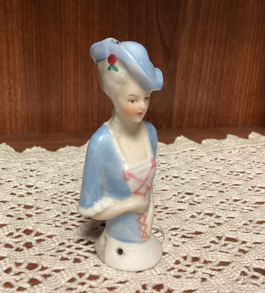 German Porcelain Half Doll Figure