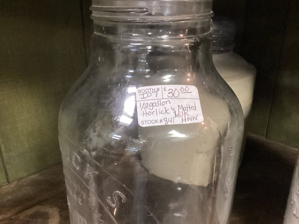 Horlick's Malted Milk Half Gallon Glass Jar