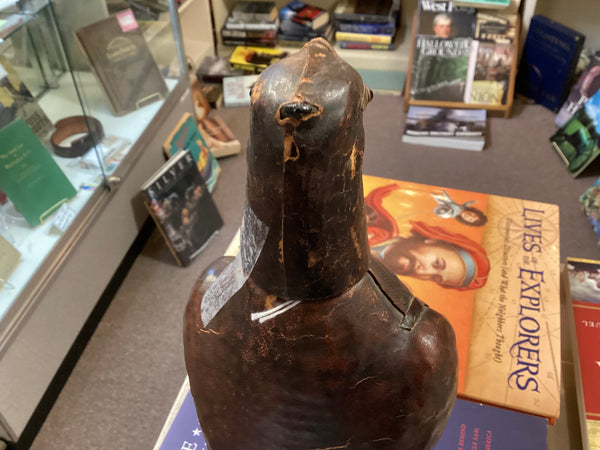 Leather Wrapped Glass Eagle Decanter