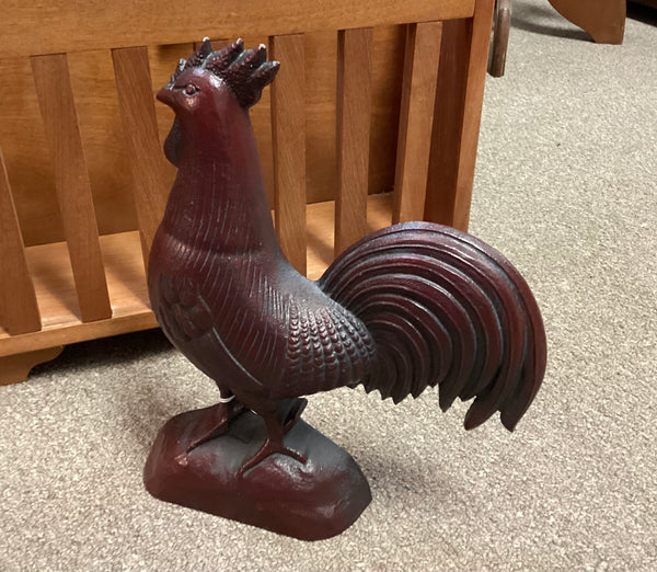 Virginia Metalcrafters 1999 Williamsburg Red Rooster Cast Iron Doorstop