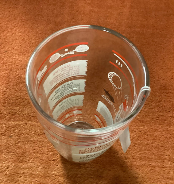 Continental Can Company Sports Themed Glass Cocktail Shaker