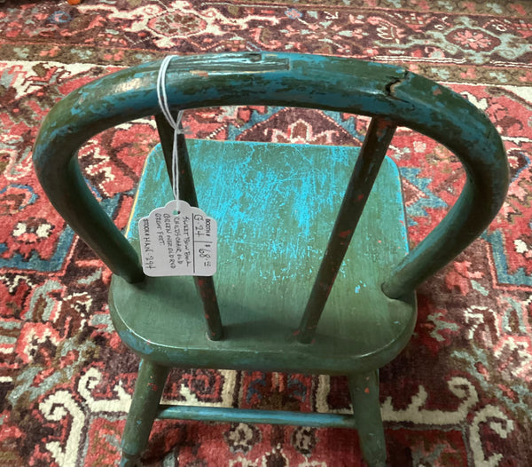 Painted Wood Bow Back Child’s Chair