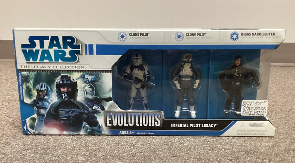 Star Wars Legacy Collection Evolutions Imperial Pilots Legacy Action Figure Set NIB