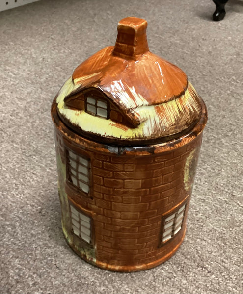 Price Kensington Ye Olde Cottage Biscuit Barrel w/ Lid