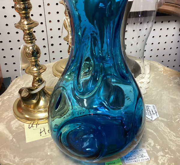 Viking Blown Glass Bluenique Vase