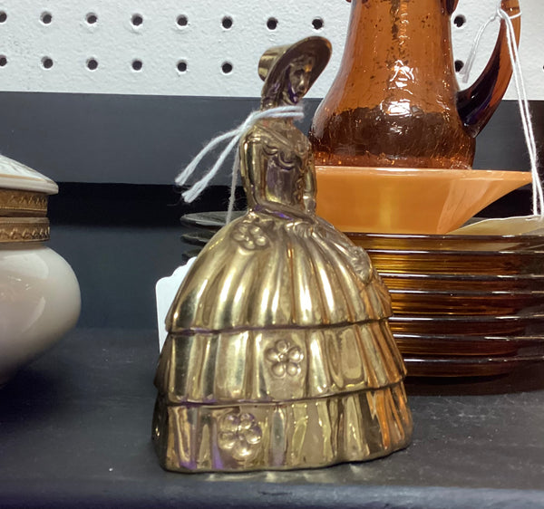 Brass Figural Southern Belle Tea Bell
