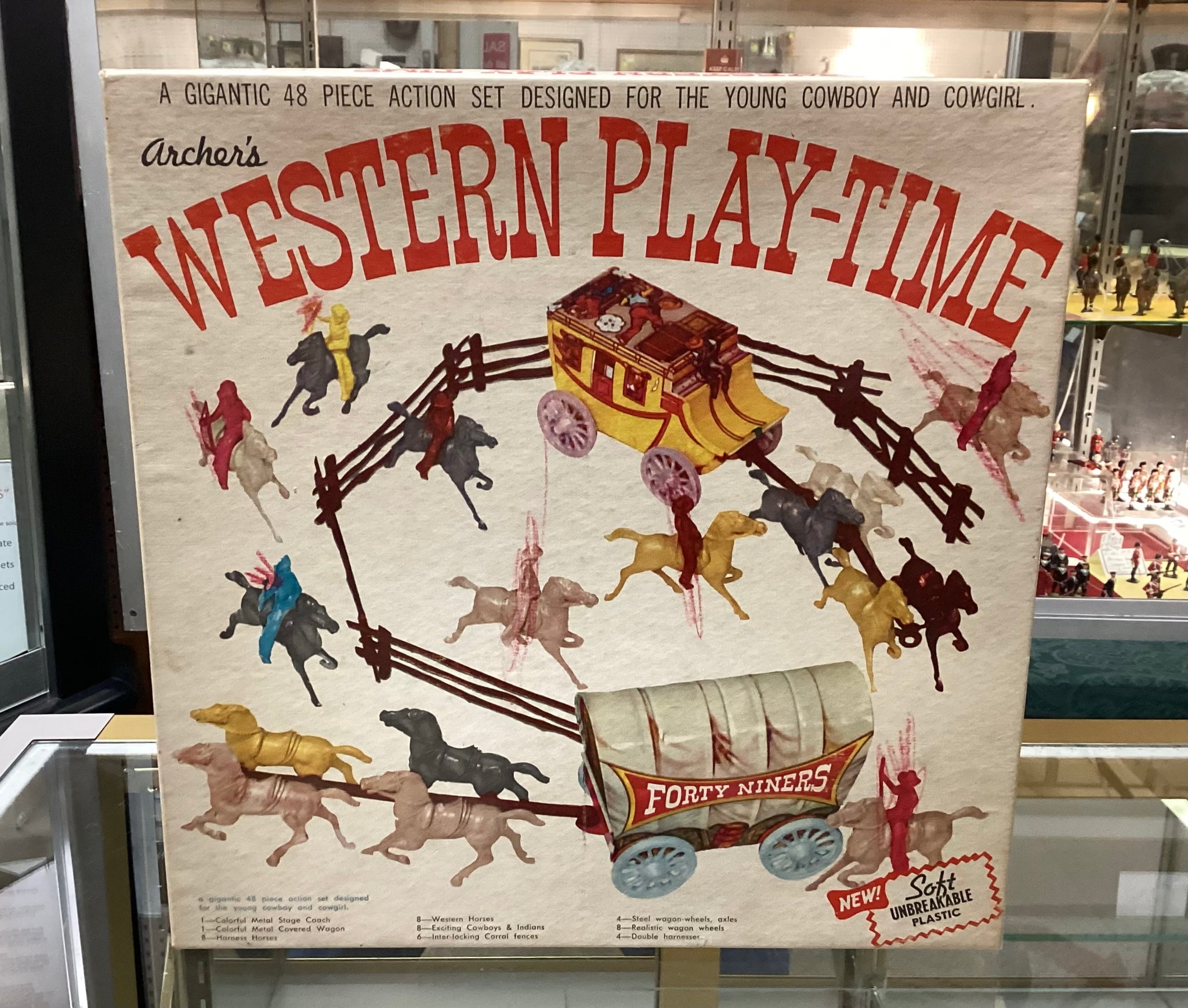 Archer's 1950’s Western Play-Time Children's Playset #1598 in Original Box