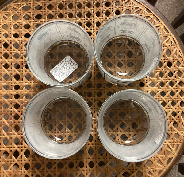 Set 4 Cera Zodiac On the Rocks Glasses