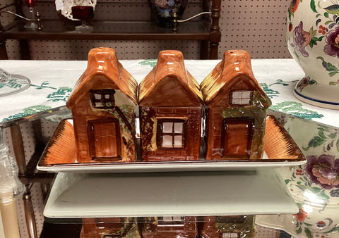 Kensington Cottage Ware Condiment Set w/ Tray England