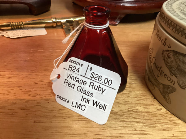 Wheaton Ruby Red Glass Ink Well