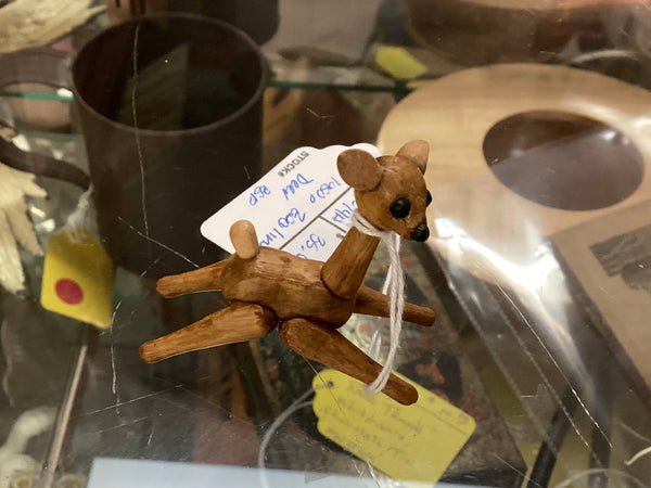 Miniature 1950’s Wooden Zoo Line Deer