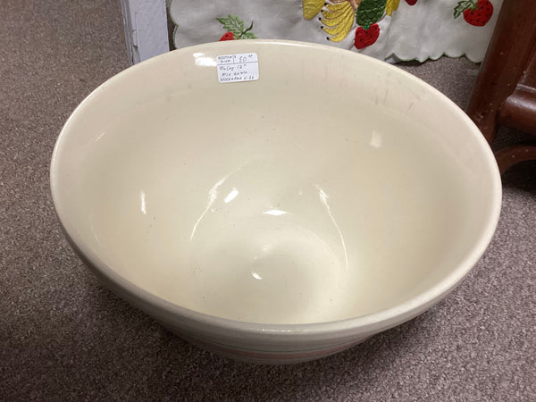 McCoy 12" Mixing Bowl w/ Pink & Blue Striipes