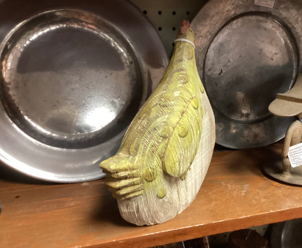 Carved Wood Folk Art Chicken Figure