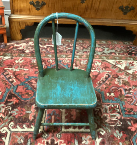 Painted Wood Bow Back Child’s Chair