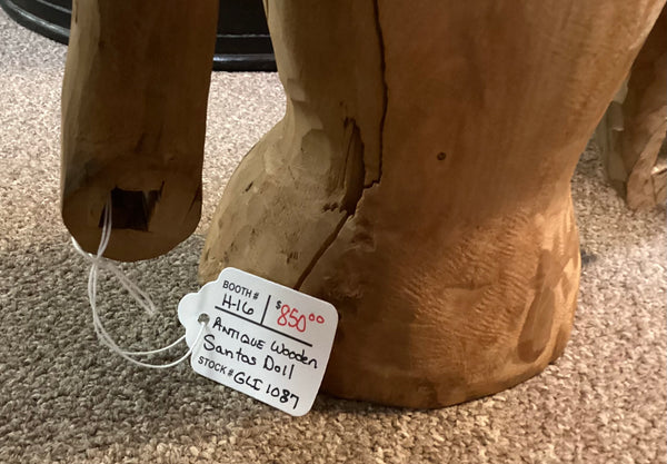 Antique Wooden Santos Doll Bust