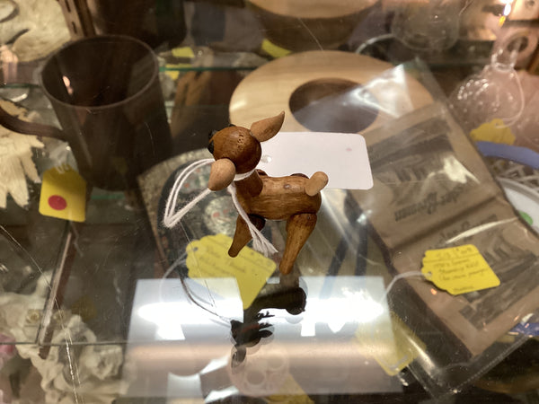 Miniature 1950’s Wooden Zoo Line Deer