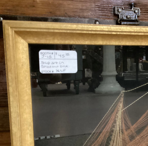 Sailing Ship String Art in Shadow Box Frame