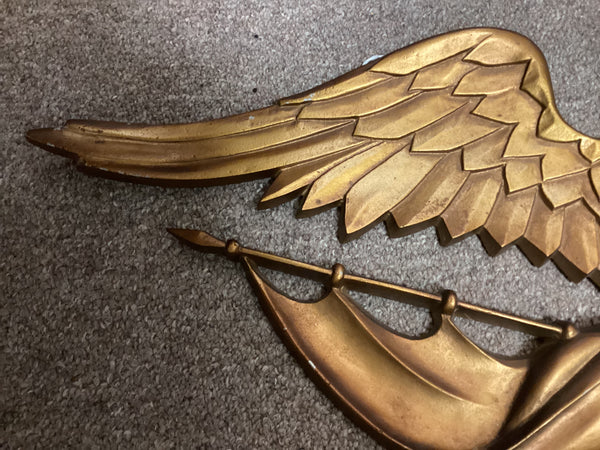 Sexton Metalcraft Gold-Toned Metal American Eagle Wall Decor