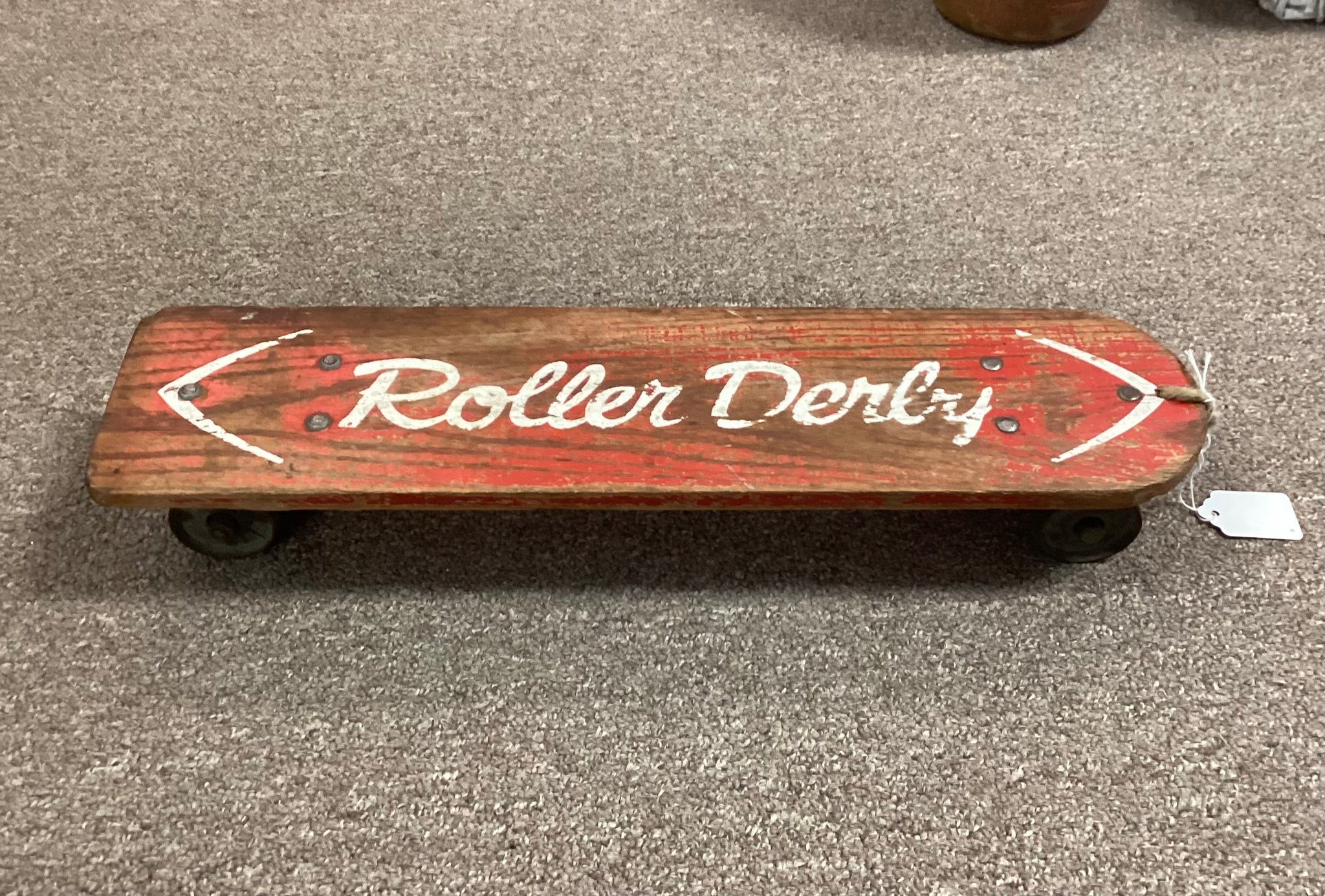 Vintage Wooden Roller Derby Skateboard