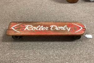 Vintage Wooden Roller Derby Skateboard