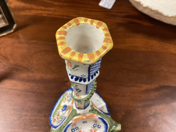 Henriot Quimper  Eel Candlestick
