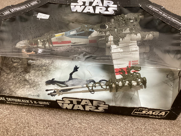 Star Wars Saga Collection Luke Skywalker’s X-Wing w/ Dagobah Luke and Dragonsnake Set NIB