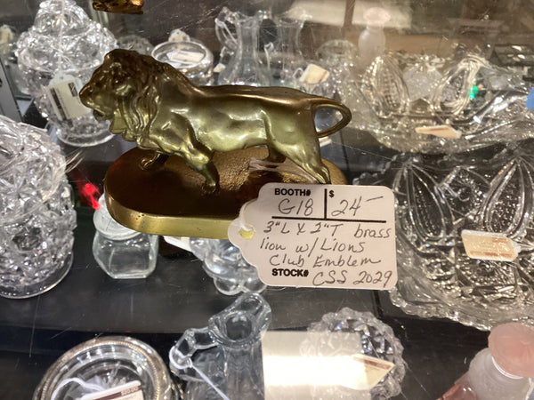 Lions Club International Brass Lion Figure