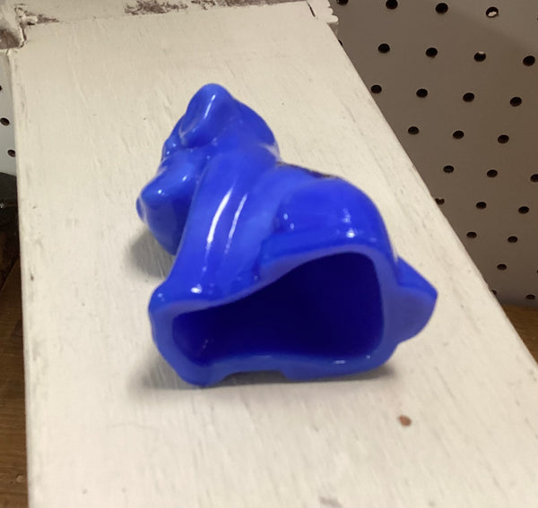 Degenhart Henry's Blue Glass Pooch Dog Figurine