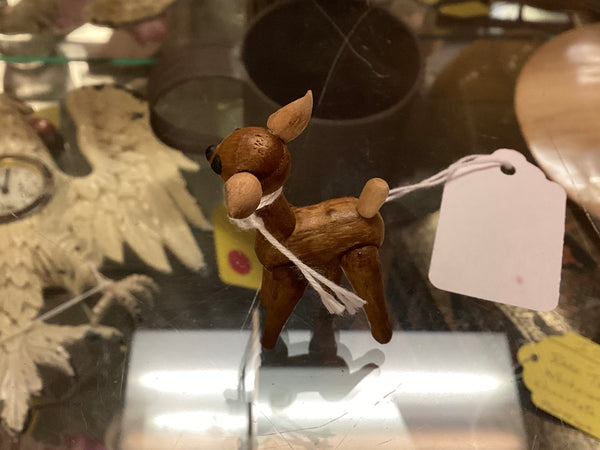 Miniature 1950’s Wooden Zoo Line Deer
