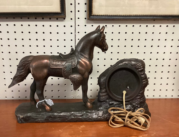 Electric Western Style Horse Mantel Clock