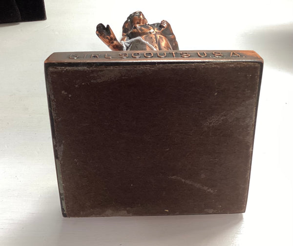 Marjorie Daingerfield Girl Scouts USA Copper Statuette
