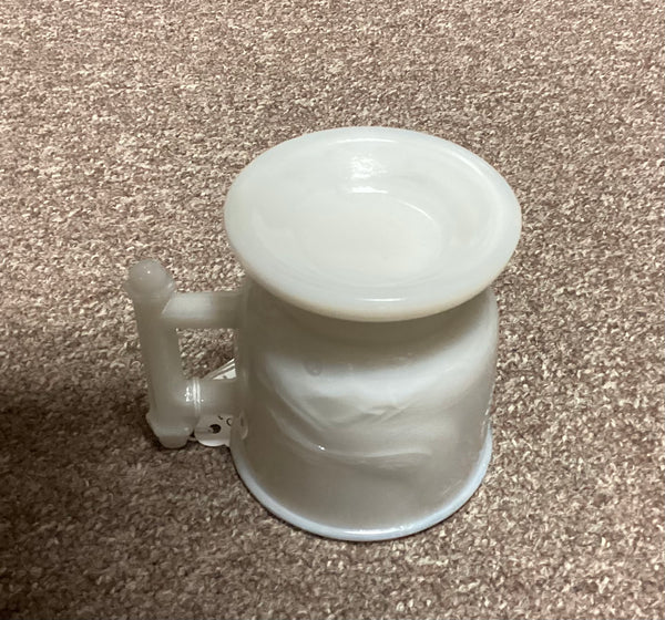Atterbury EAPG White Milk Glass Bird and Wheat Cup