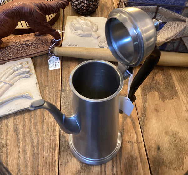 Pewter Coffee Pot w/ Black Handle