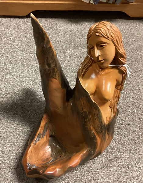 Carved Wood Woman Statue