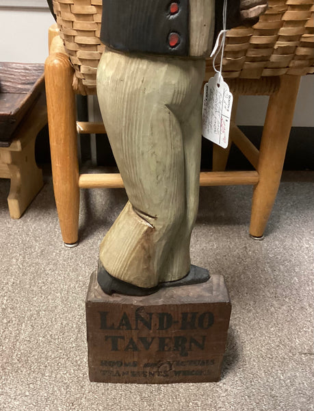 Folk Art Hand Carved Tavern Figure by George Nathan & Assoc.