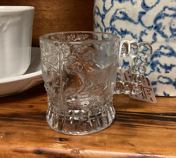 Child’s Antique Pressed Glass Mug Circa 1880
