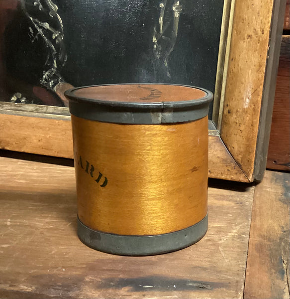 Wooden Mustard Covered Spice Box
