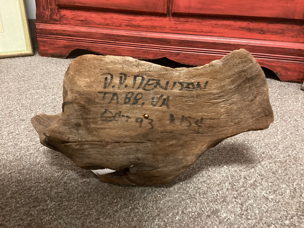 Carved & Painted Wooden Sandpiper Signed D.D. Denison