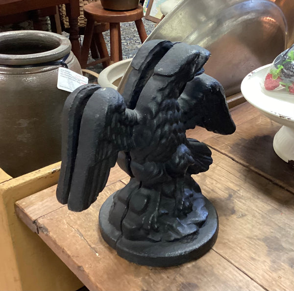 Pair Federal Style Cast Iron Eagle Bookends Circa 1925