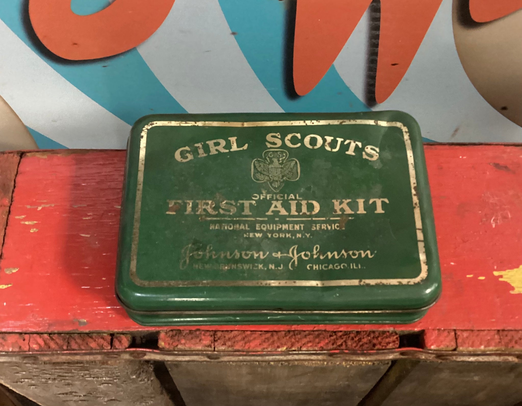 Vintage Girl Scouts Official First Aid Kit w/ Contents