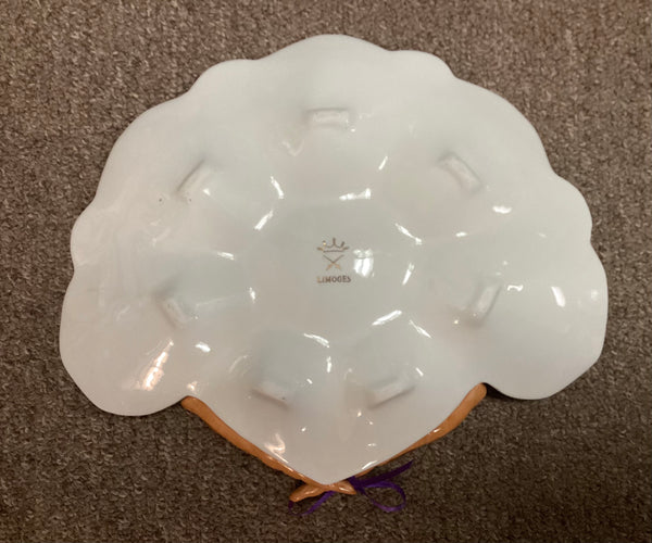 Limoges Fan Shaped Oyster Plate