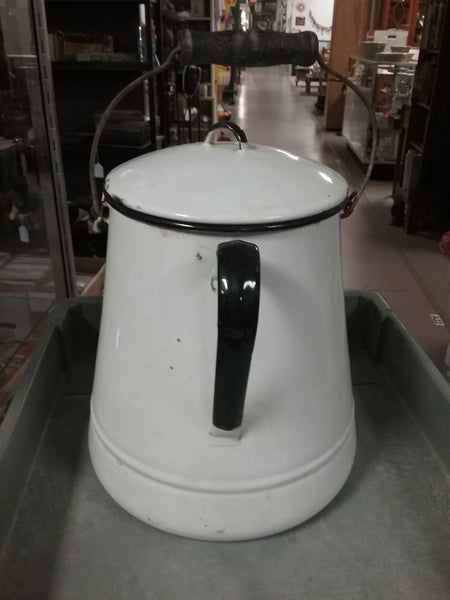 Vintage White Enamel Coffee Pot